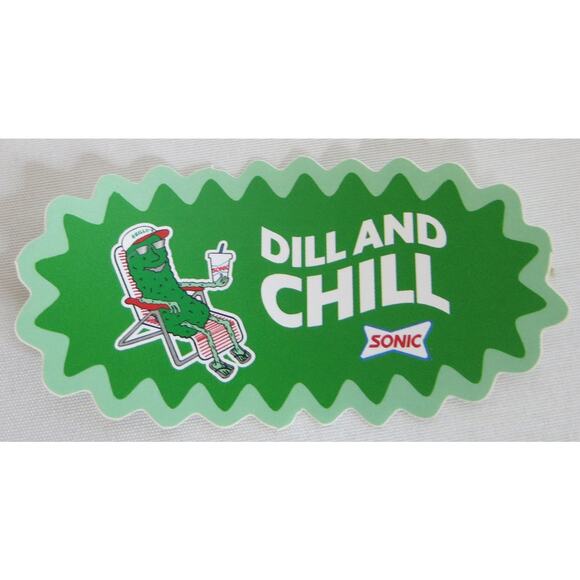 Sonic Drive In Grillo's Pickles Promo Bundle Pin Straw Topper Sticker NEW - Picture 3 of 9